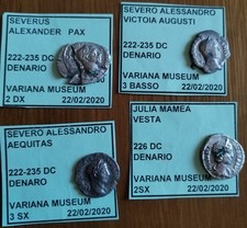 LOTTO 4 RARI DENARI SEVERIUS -JULIA MEMEA  Osservare descrizione accurata.