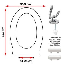SEDILE COPRIWATER COMPATIBILE PONTE GIULIO ROSSARI CHIUSO BIANCO