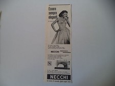 advertising Pubblicità 1956 MACCHINA PER CUCIRE NECCHI SUPERNOVA AUTOMATICA