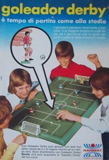 Pubblicità Advertising Ritaglio Italian 1977 HARBERT GOLEADOR DERBY v2 CALCIO
