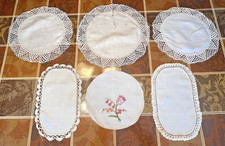 6 round/rectangular doilies