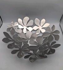 IKEA STOCCOLMA MONICA MULDER DESIGN ACCIAIO INOX METALLO CIOTOLA FRUTTA FLOREALE 16"