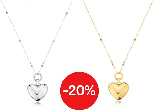 Collana cuore acciaio donna