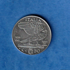 Italy 50 Centesimi Coin 1939