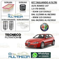Kit tagliando filtri tecneco - kit, 4