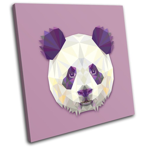 Geometric abstract panda - abstract,