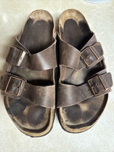 Birkenstock brown leather - leather, 2