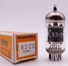 1x SIEMENS E82CC 6189 Triple Micas Röhre NUOVO IMBALLO ORIGINALE / New Old Stock in Box Tube