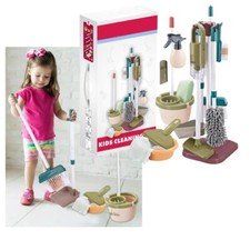 set giocattolo pulizie per bambini con scopa straccio secchi aspirapolvere e acc