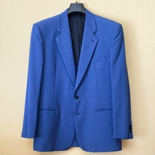 Example by Missoni Giacca Blazer Uomo Blu Tessuto 100% Lana Vergine Taglia 52