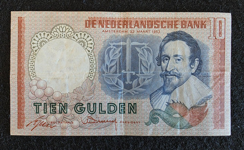 Banconota olanda gulden - banconota, 10