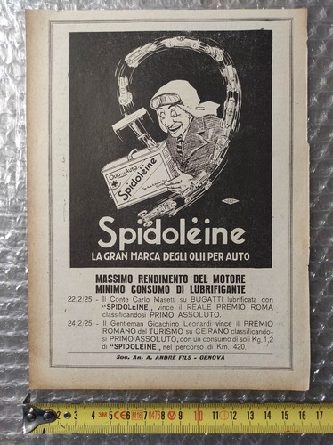 Antica pubblicità 1925 olio