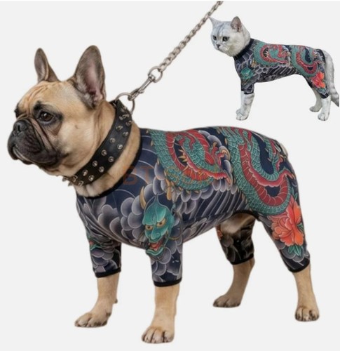Camicia vestiti tatuaggio cane
