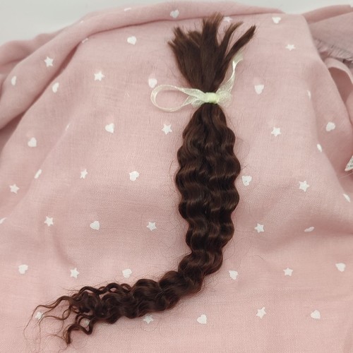 Mohair curly castaño para - mohair,