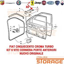 FIAT CINQUECENTO CROMA TURBO KIT 6 VITE CERNIERA PORTE ANTERIORI 5980260