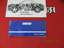 MANUALE USO LIBRETTO ASSISTENZA FIAT 