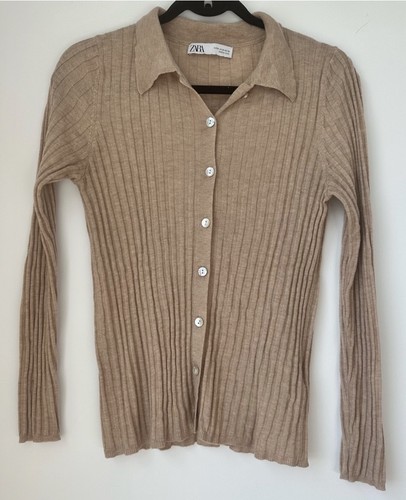 Zara ribbed button front - zara, button-front