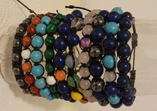 Braccialetti Shamballa . Trattamento con Reiki. Pietre Dure Naturali, 8 mm 10mm.