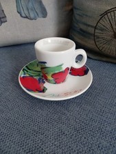 Tazzina + Piattino Porcellana Apulum Hausbrandt Rose Design Martino Zanetti *