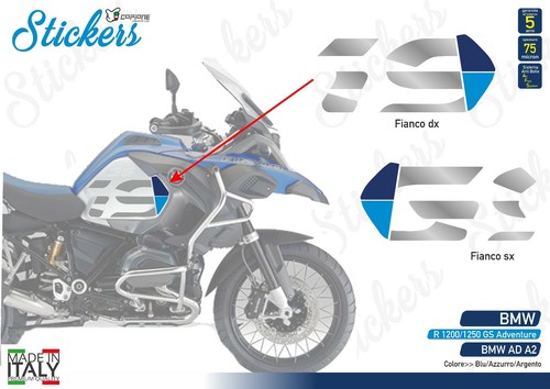 Adesivi fianco serbatoio moto - adesivi,