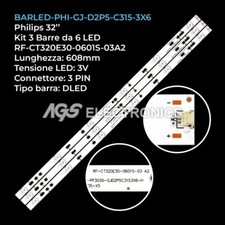 KIT 3 BARRE STRIP 6 LED TV