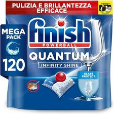 Quantum Infinity Shine Pastiglie Lavastoviglie, 120 Capsule Lavastoviglie, Deter
