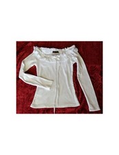 CAMICIA IN COTONE  CON MERLETTI IN STILE TIROLESE tg. S CREMA