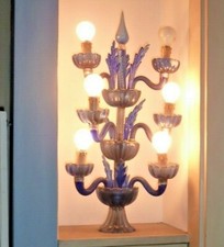 ANTICO LAMPADARIO in vetro Di