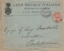 REGNO - ITALIA - BUSTA- GENOVA