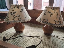 Coppia Lumetti Vintage In Noce