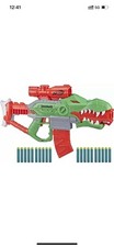 Nerf Dart Blaster DinoSquad Rex-Rampage Motorizzato 10 Freccette Clip 20 Freccette Divertente