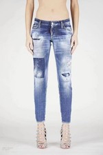 Jeans donna DSQUARED2 nuovo leggero lavaggio strappato cool ragazza jeans tutte le taglie