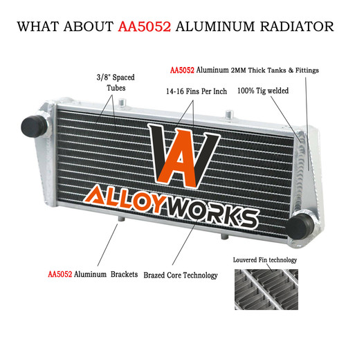 Rangée radiateur alu - 2, pour