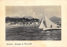 AL16-31B) SARZANA SPIAGGIA DI MARINELLA BARCA A VELA VIAGGIATA LA SPEZIA
