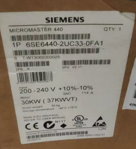 6se6440 2uc33 0fa1 - 6se6440-2uc33-0fa1, nuovo