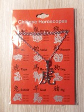 signe chinois TIGRE PENDENTIF AVEC PETITE CHAINETTE - HOROSCOPE