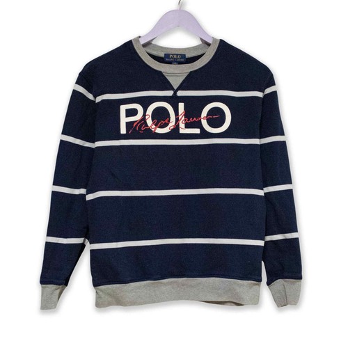 Felpa ralph lauren righe blu - lauren,