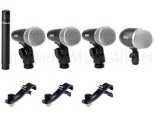 KIT 5 MICROFONI PER BATTERIA CON  supporti klip e CUSTODIA 1 pz/Kit .Proel.