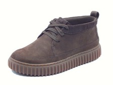 Clarks Torhill LaceHi Dark Brown Nub Scarponcini modello Ingegnere per Uomo in p