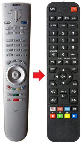 Telecomando adatto per loewe - telecomando,