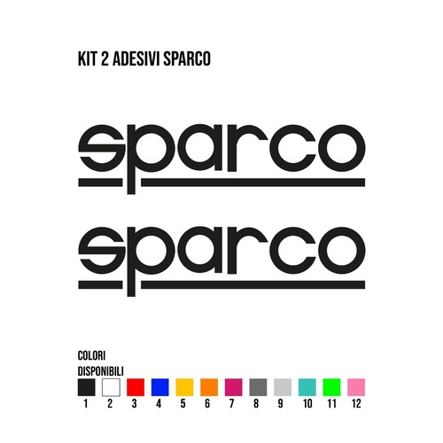 Adesivi sparco nero - nero, opaco