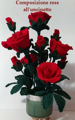 Composizione rose rosse - di,