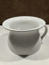 Antico Vaso da notte con un manico ceramica d'epoca bianca fine 800 originale 