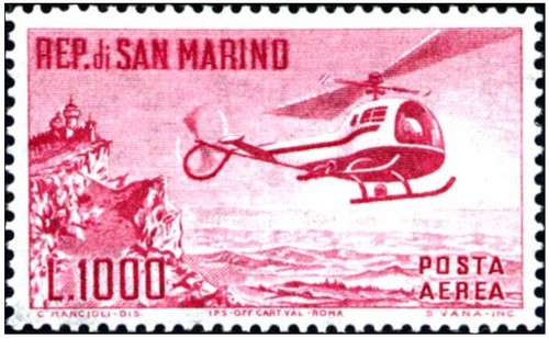 San marino 1961 elicottero - san,