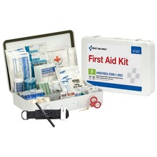 SOLO PRONTO SOCCORSO 91347 Kit di pronto soccorso con casa, 210 pezzi, 14 x 9", WHT 794KH8