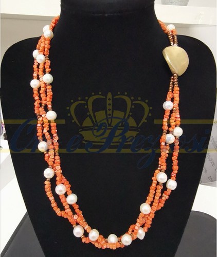 Collana corallo perle - collana,