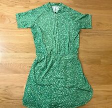 Donna Sport Vestito per Tennis Fitness Corsa Verde con piccoli fiori bianchi