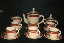 GIO PONTI PER GINORI SAN CRISIOFORO SERVIZIO DA 6 CAFFE' MODELLO NOVECENTO