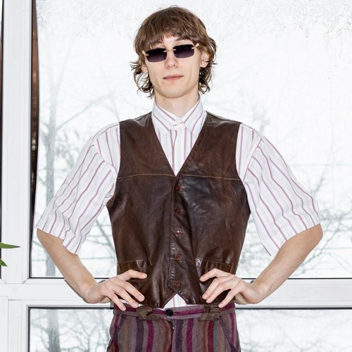Gilet corto classico pelle - corto, in