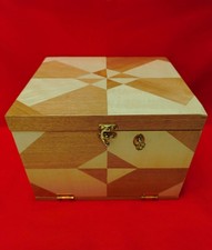 Monetiere artigianale legno 6 cassetti + vassoi +  serratura chiave ottimo 